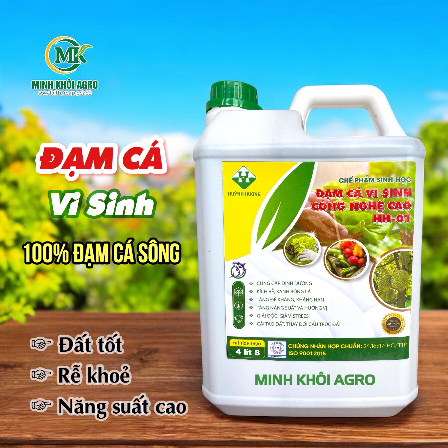 Đạm cá vi sinh HH-01 - Can 4,8 lít